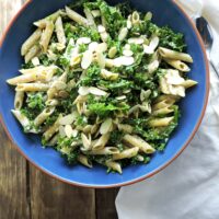 Kale Caesar Pasta Salad