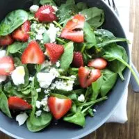 Spinach Salad with Strawberries and Goat Cheese