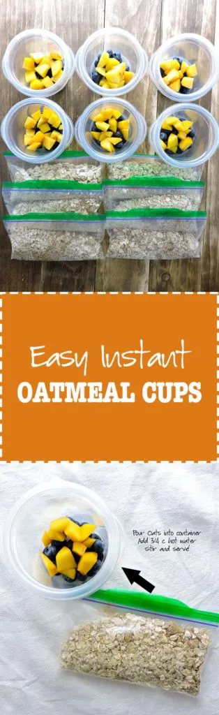 Easy Instant Fruity Oatmal Cups