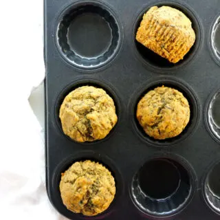 Zucchini Flax and Chia Morning Muffins