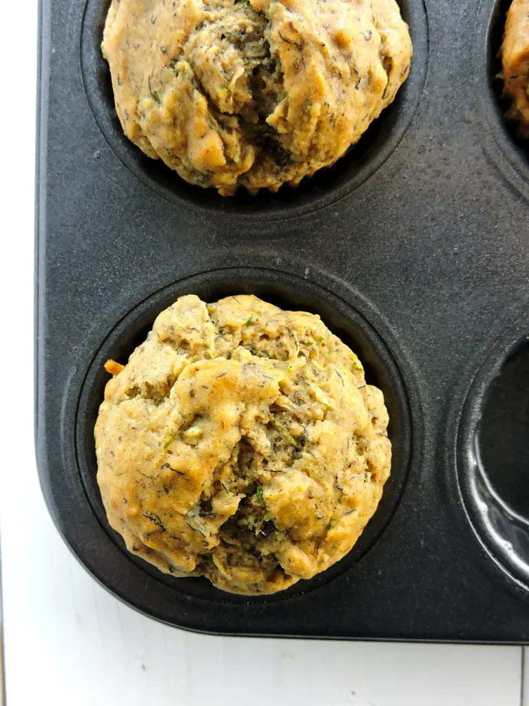 Zucchini Flax and Chia Morning Muffins