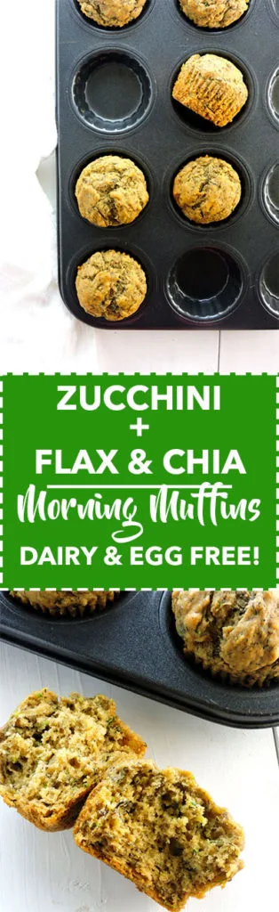Zucchini Flax and Chia Morning Muffins