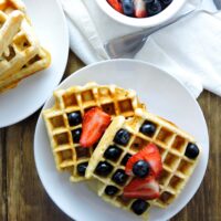 Easy Healthful Cinnamon Flax Vanilla Waffles