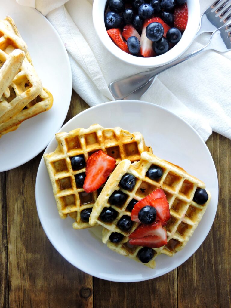 Easy Healthful Cinnamon Flax Vanilla Waffles