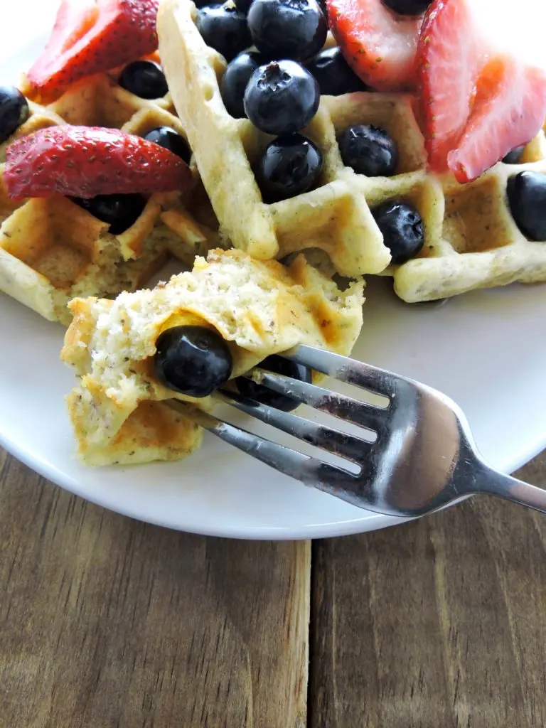 Easy Healthful Cinnamon Flax Vanilla Waffles