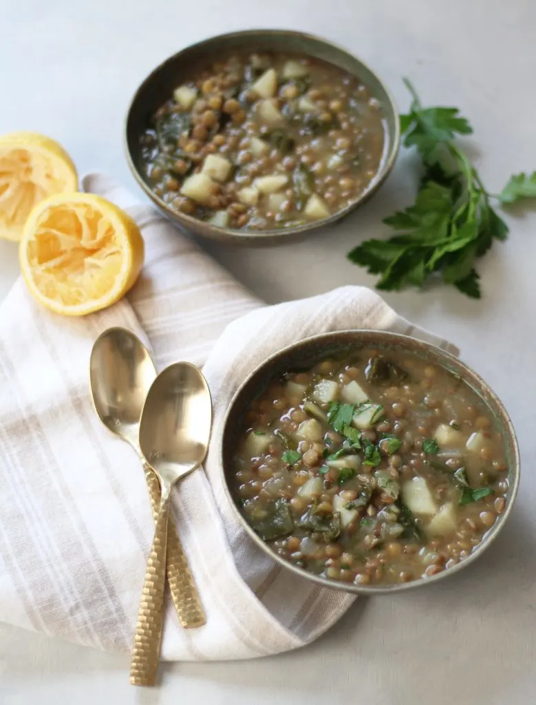 One Pot Lentil and Swiss Chard Soup
