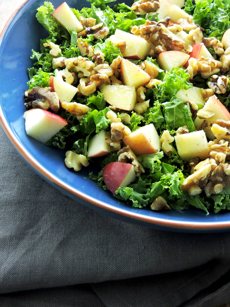 Kale Apple and Walnut Salad