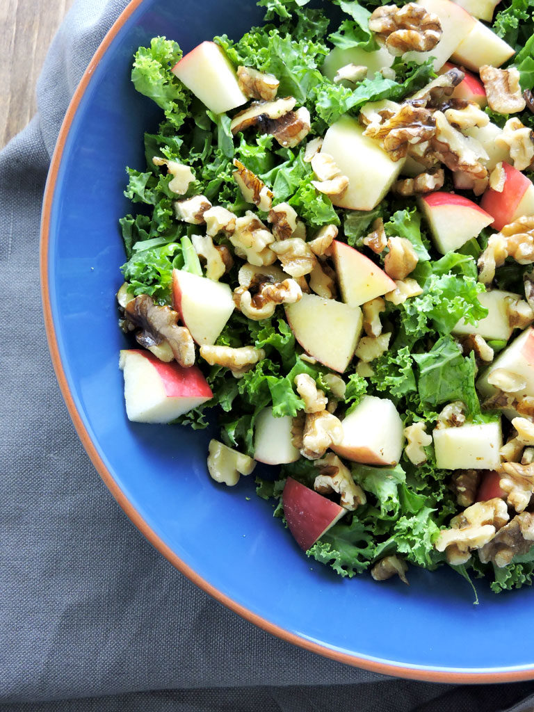 Kale Apple and Walnut Salad