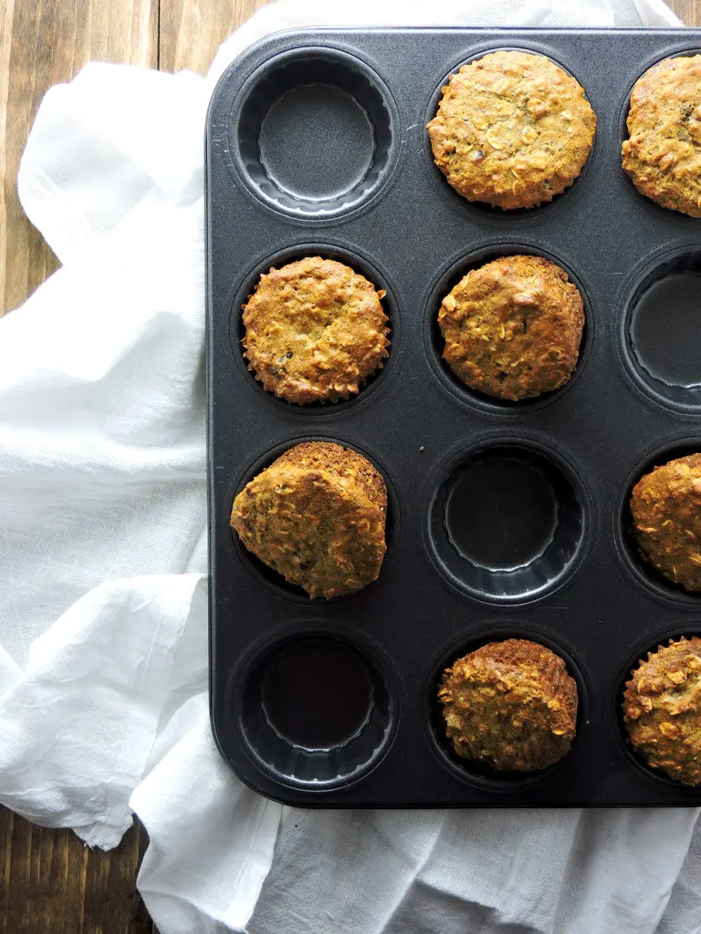 Oatmeal Chia Protein Muffins