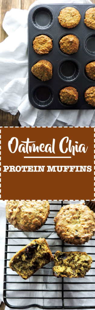 Oatmeal Chia Protein Muffins