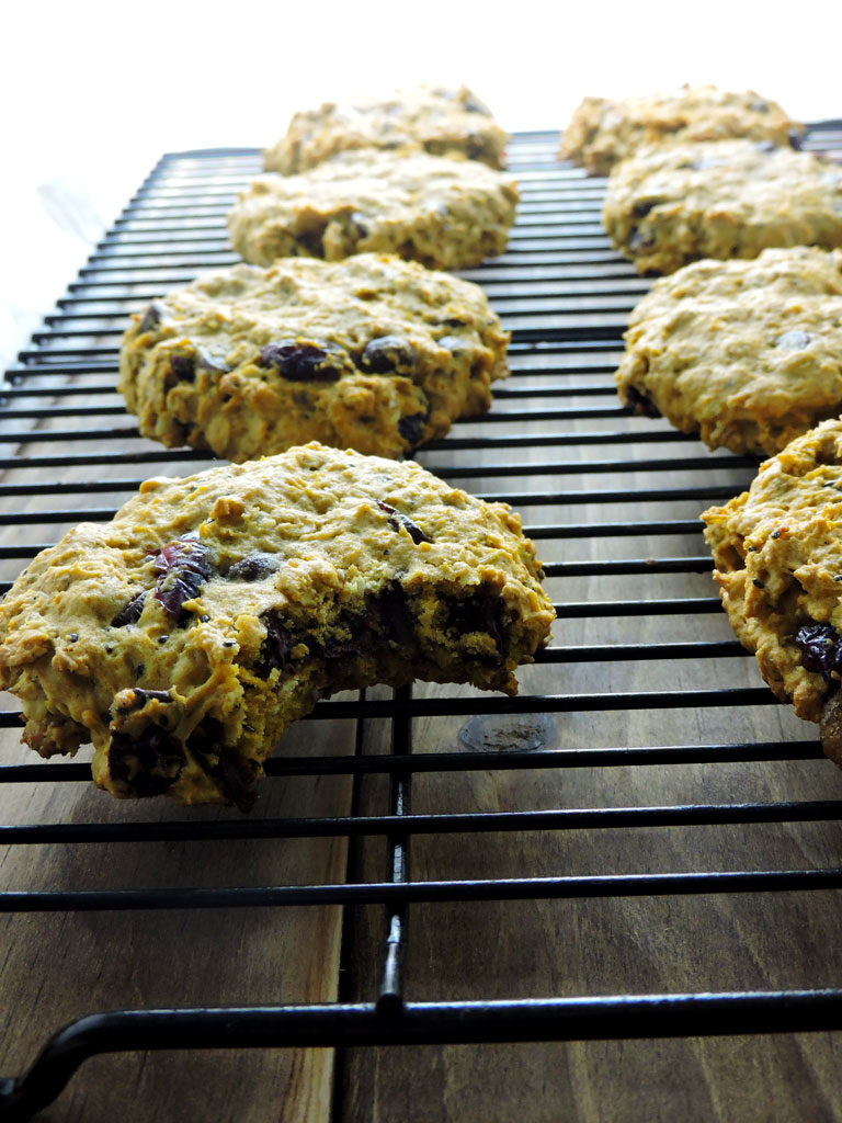 Pumpkin Chocolate Chip Monster Cookies