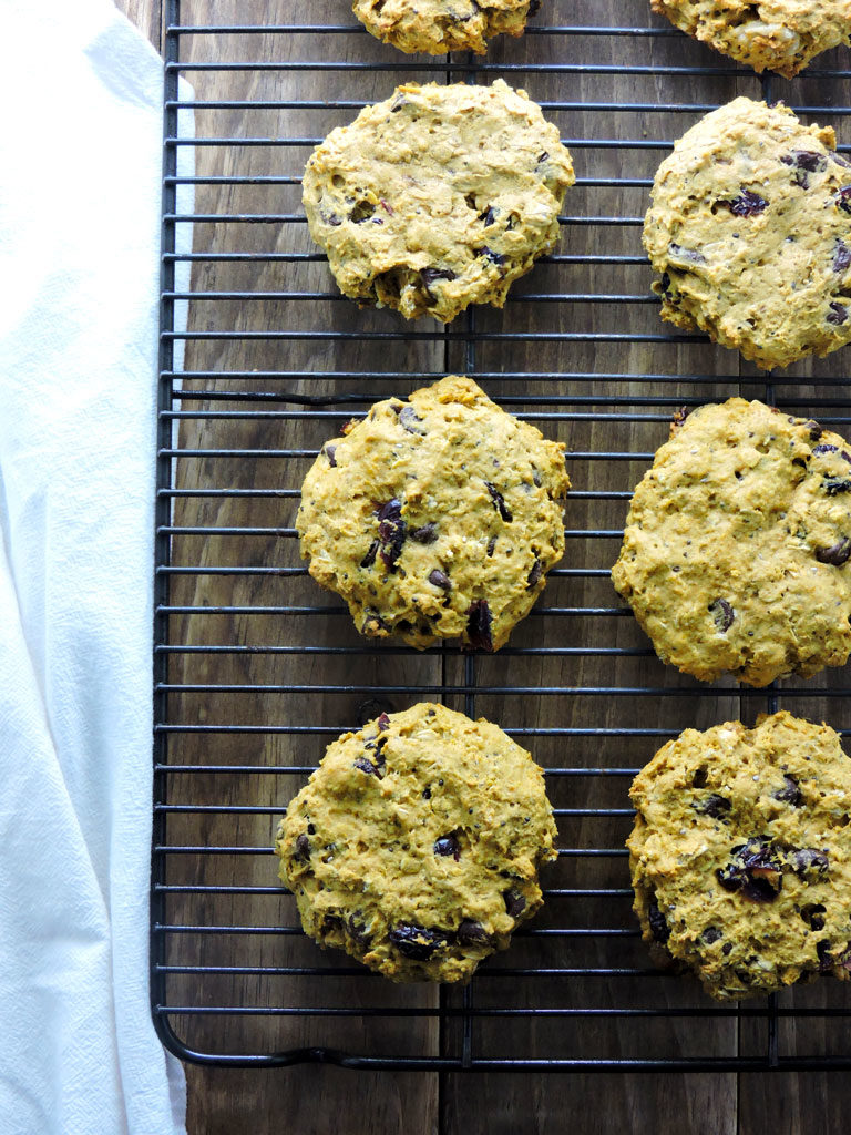 Pumpkin Chocolate Chip Monster Cookies