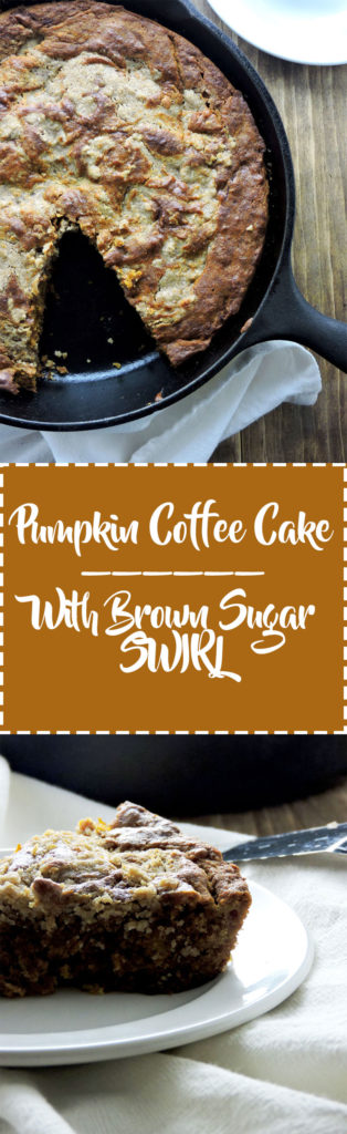 Pumpkin Coffee Cake with Brown Sugar Swirl