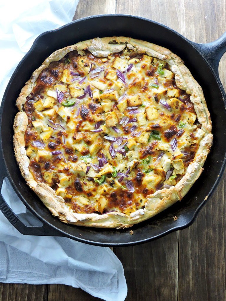 Cast Iron Barbecue Chicken Pizza