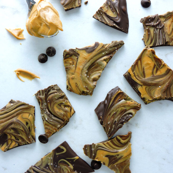 Chocolate Peanut Butter Bark With Sea Salt