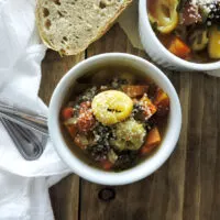 Healthy Italian Minestrone with Tortellini