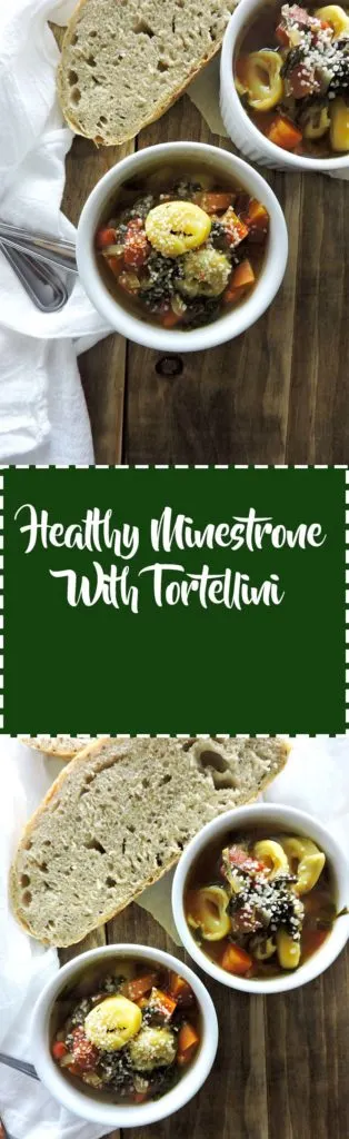 Healthy Italian Minestrone with Tortellini