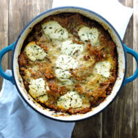 One Pan Healthy Lasagna Bake