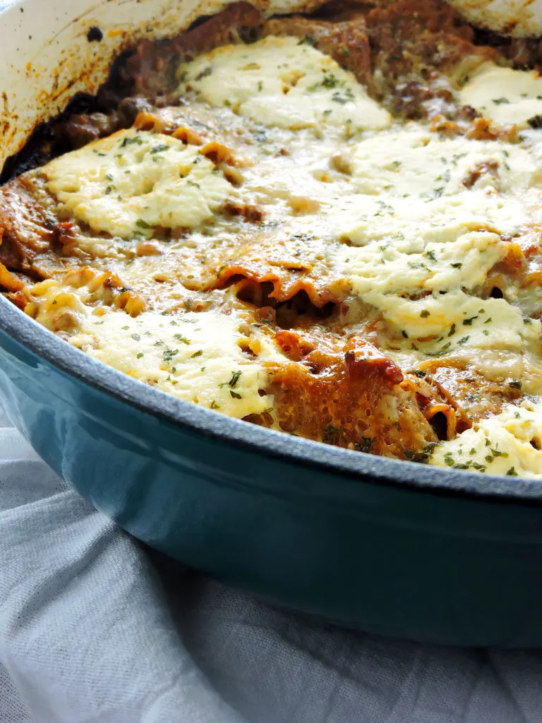 One Pan Healthy Lasagna Bake