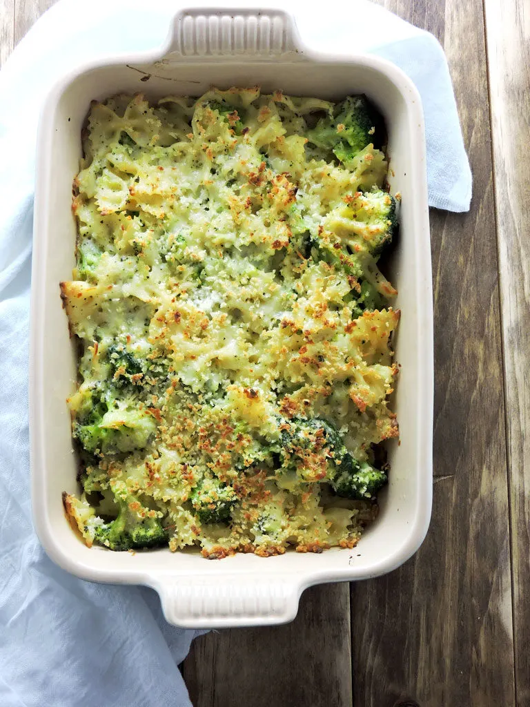 Skinny Broccoli Alfredo Bake