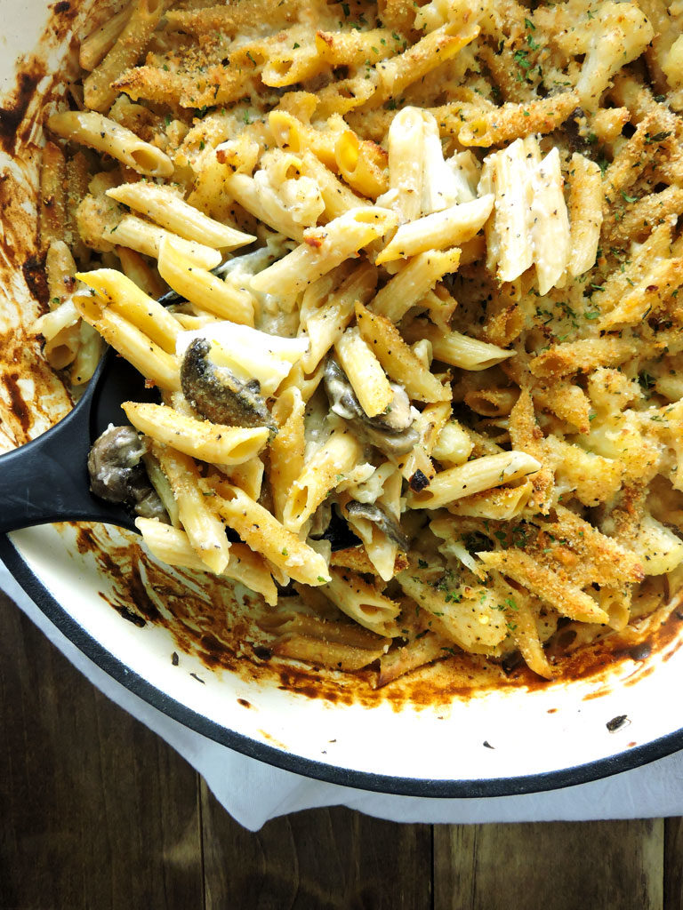 Cauliflower Mushroom Mac and Cheese