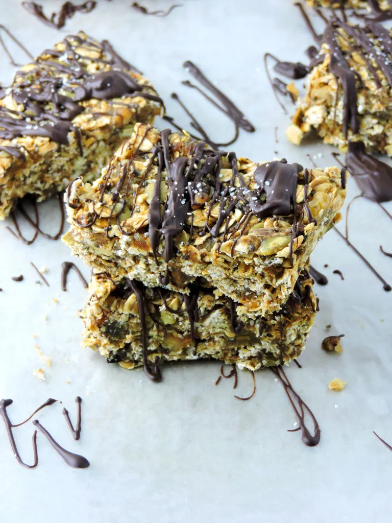 Chocolate Covered Fruit Nut Granola Bars