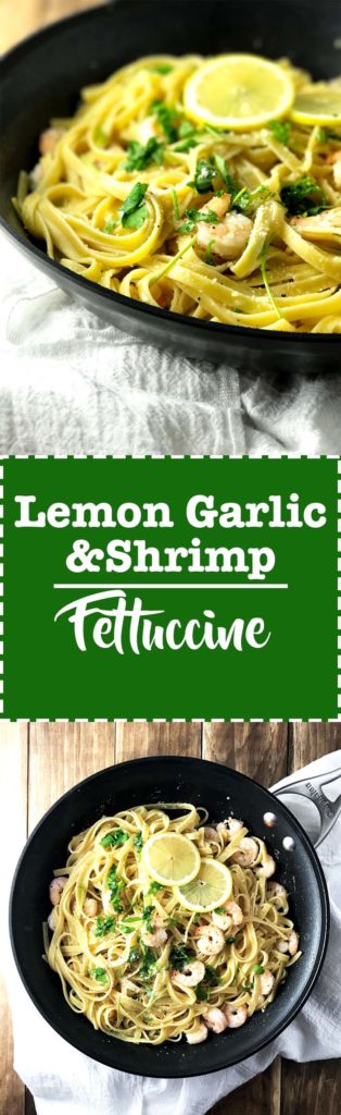 Lemon Garlic Shrimp Fettuccine