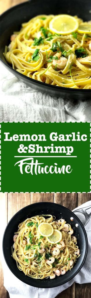 Lemon Garlic Shrimp Fettuccine