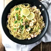 Lemon Garlic Shrimp Fettuccine