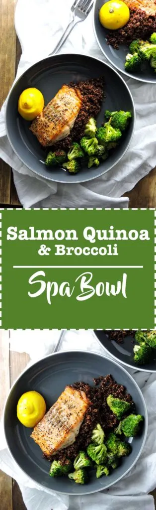 Salmon Quinoa Broccoli Spa Bowl