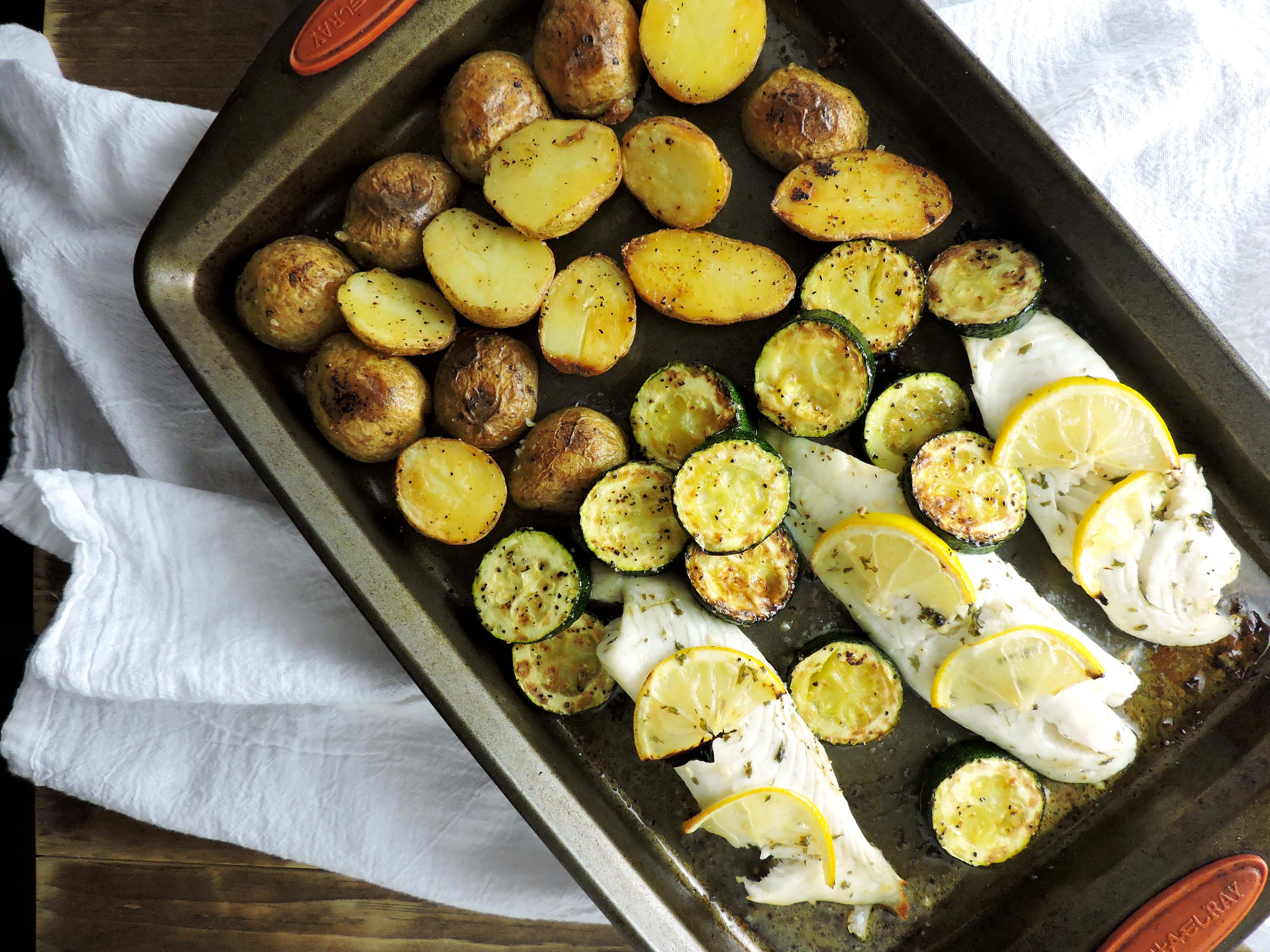 Lemon Garlic Tilapia Sheet Pan Dinner Fresh Fit Kitchen