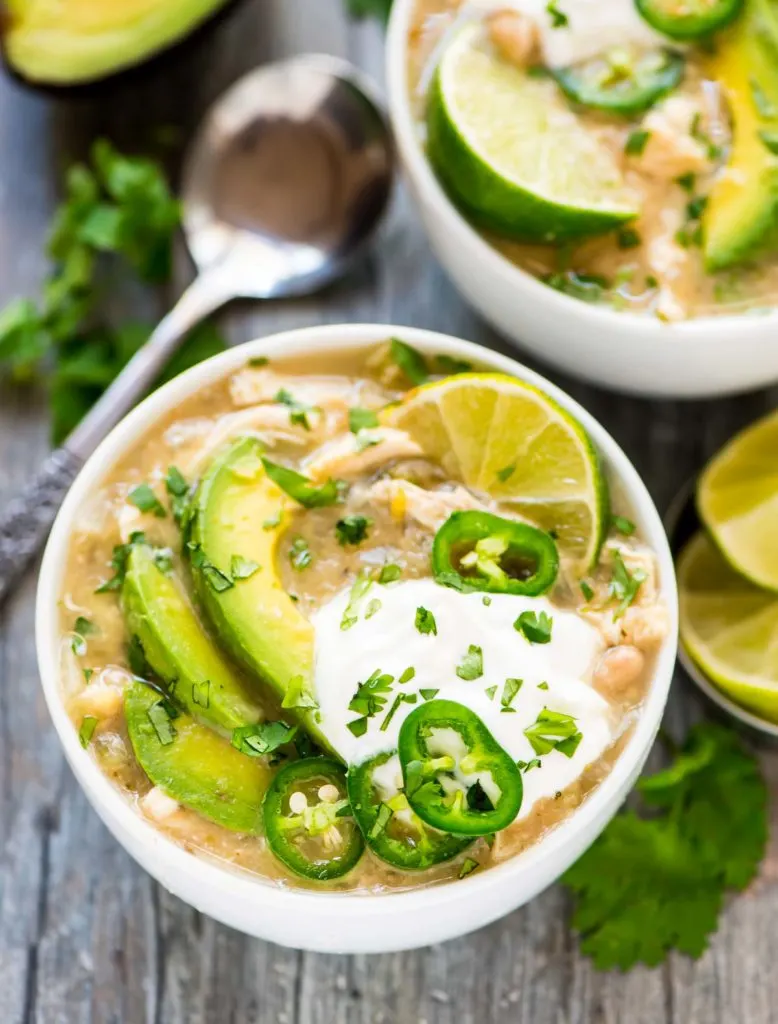 White Bean Crockpot White Chicken Chili