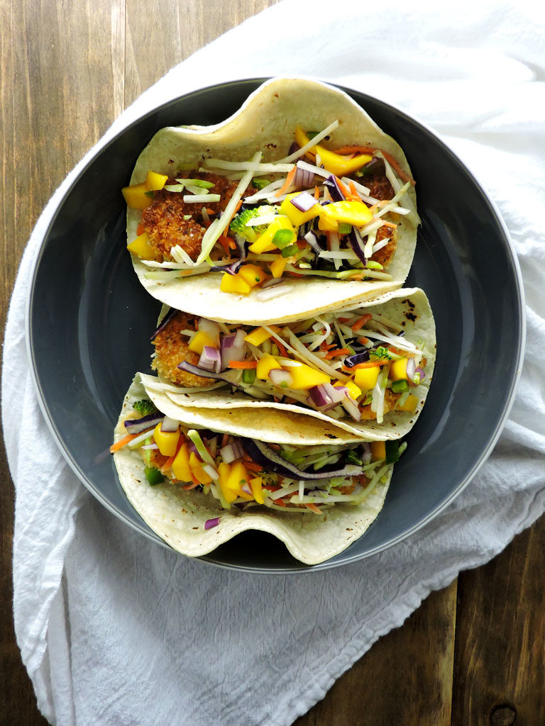 Coconut Shrimp Tacos with Mango Salsa