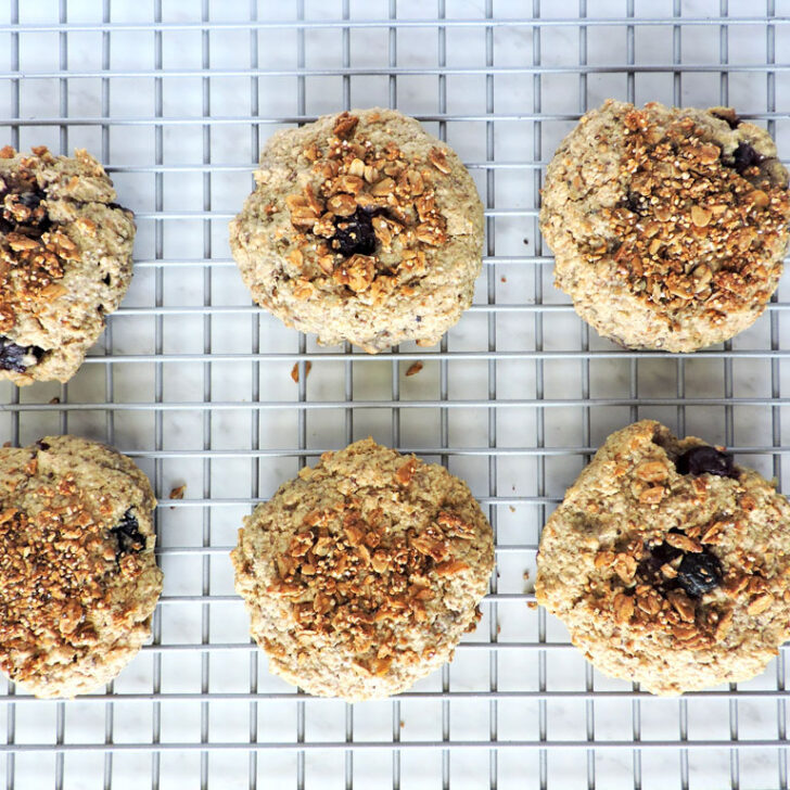 Gluten Free Blueberry Oat Breakfast Cookies