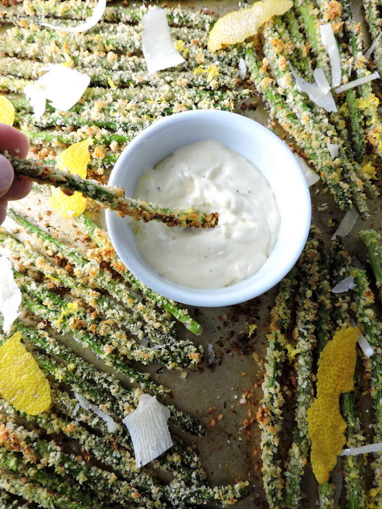 Panko Lemon Parmesan Asparagus Fries