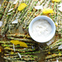 Panko Lemon Parmesan Asparagus Fries