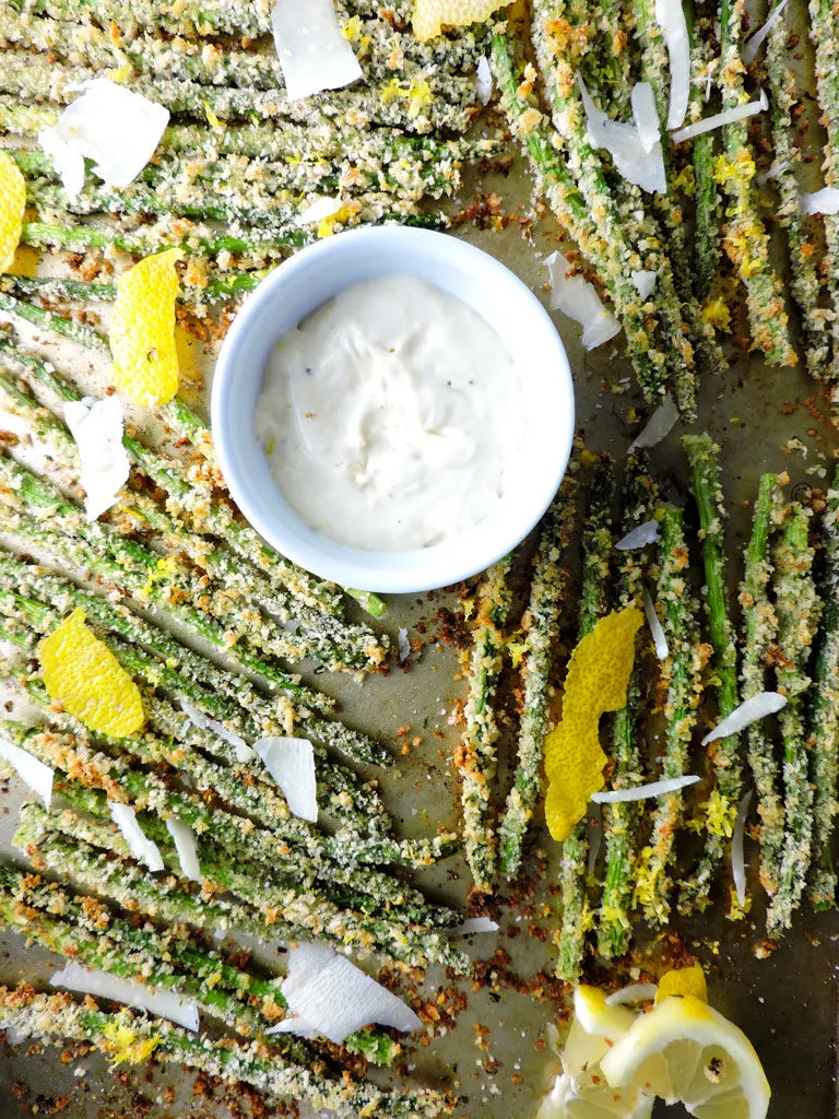 Panko Lemon Parmesan Asparagus Fries