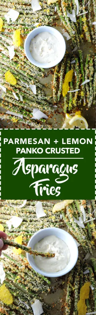 Panko Lemon Parmesan Asparagus Fries