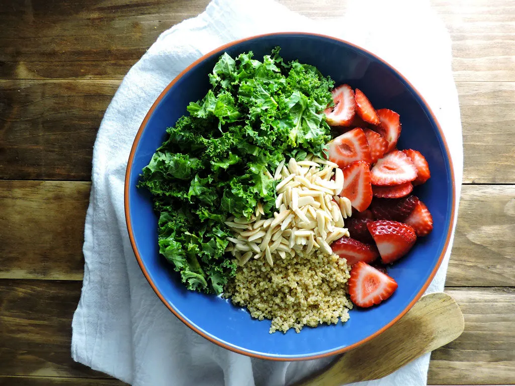 Strawberry Kale Grain Bowl