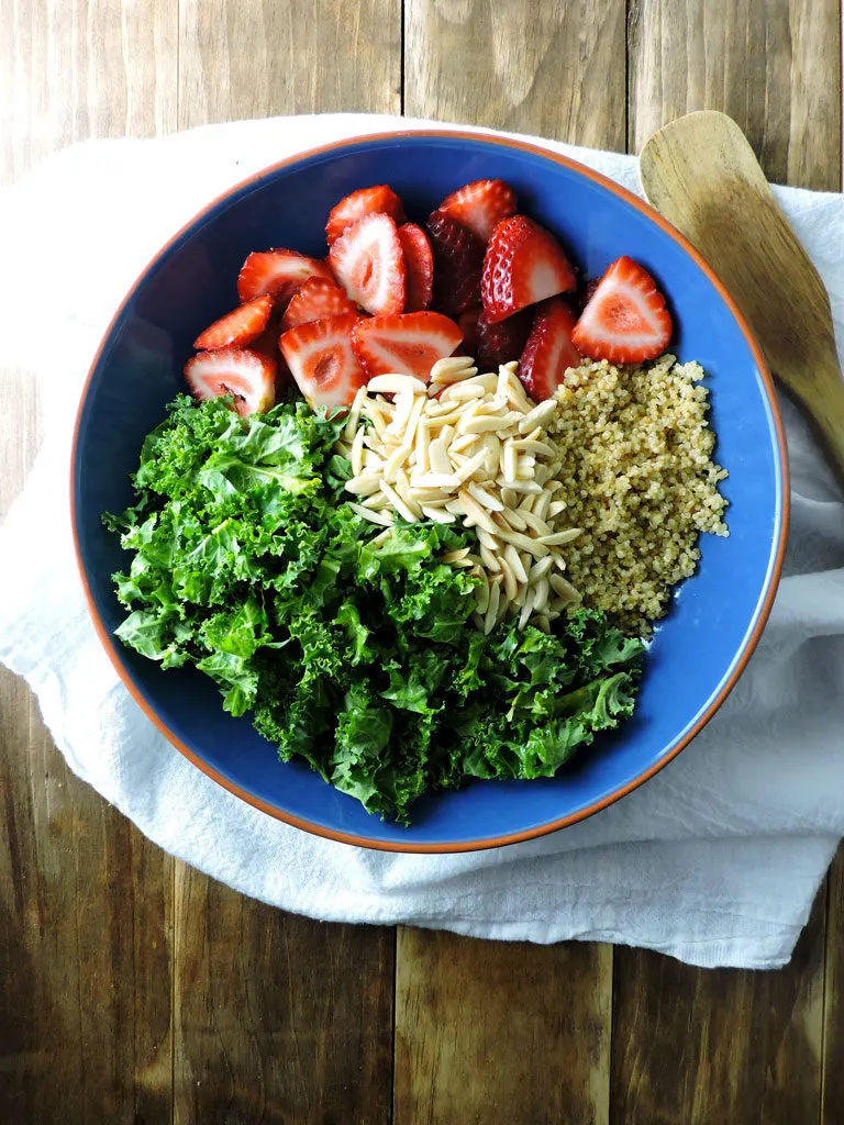 Strawberry Kale Grain Bowl