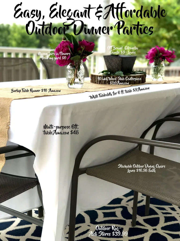 Easy Elegant Affordable Outdoor Dinner Parties