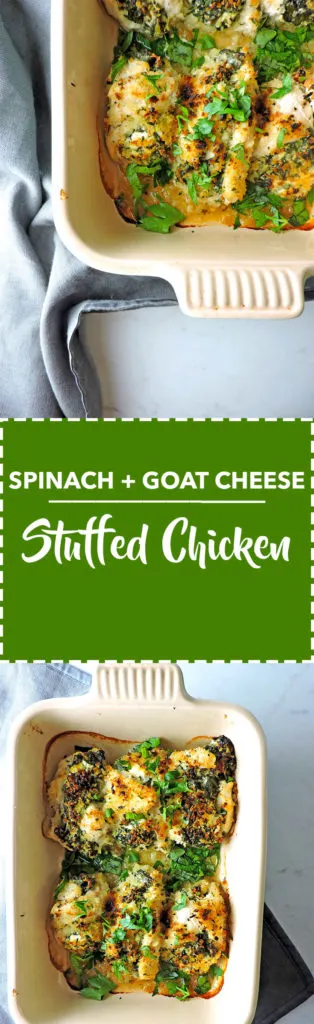 Spinach Goat Cheese Stuffed Chicken