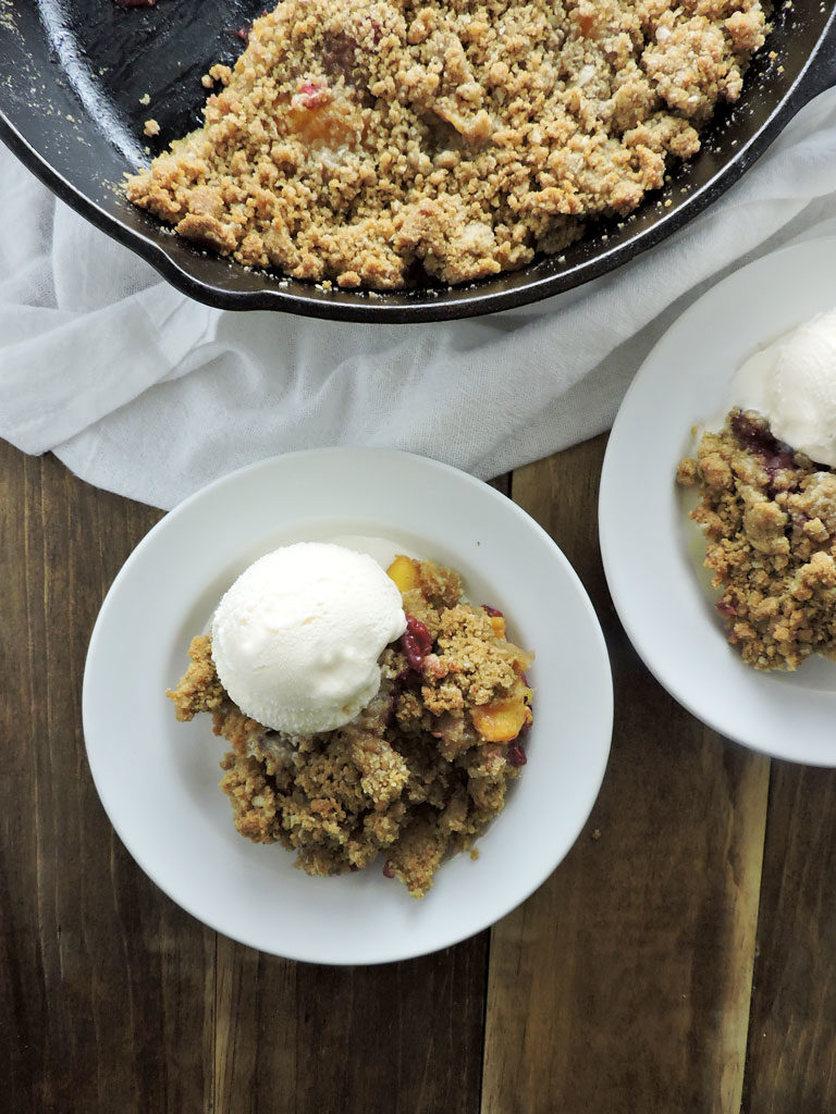 Super Easy Summer Gluten Free Fruit Crumble