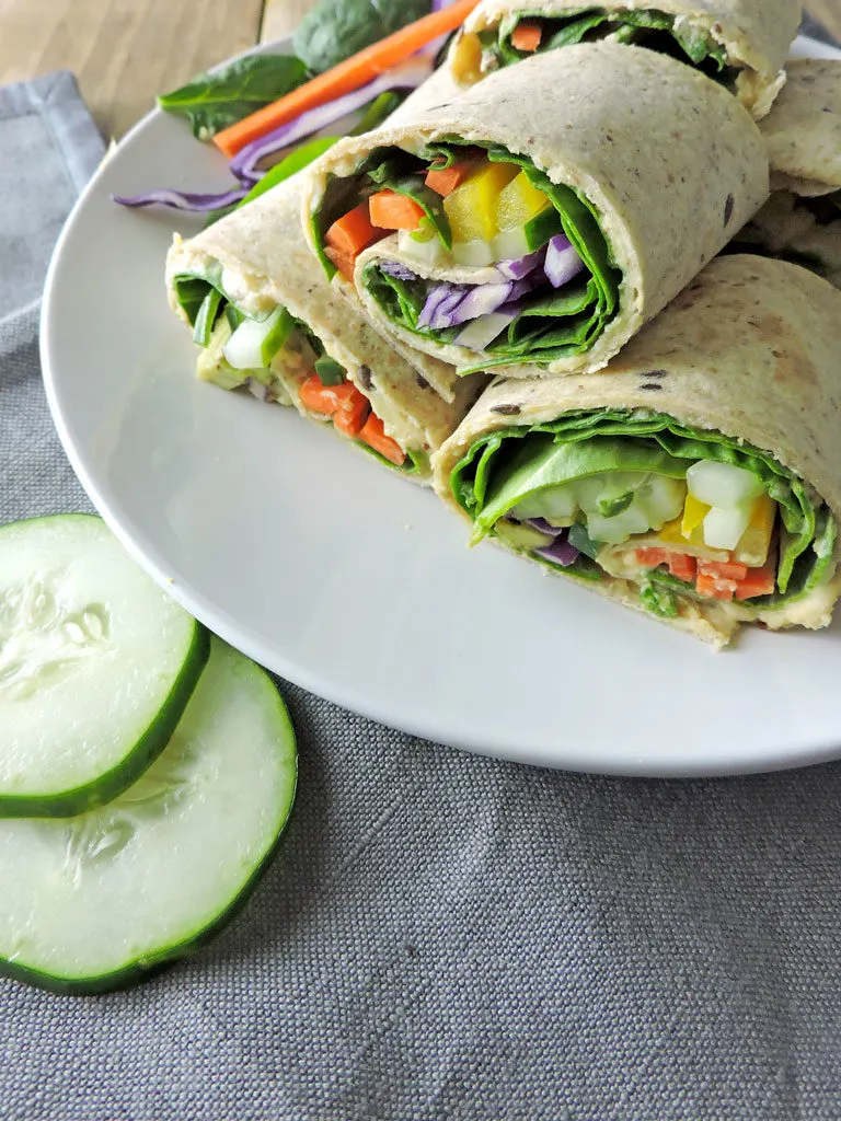 Veggie Hummus Mini Wraps