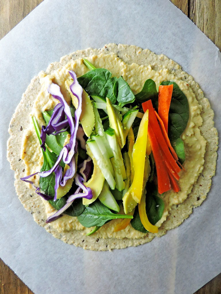 Veggie Hummus Mini Wraps