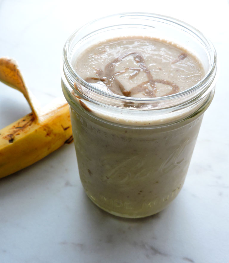 Almond Butter Banana Protein Smoothie