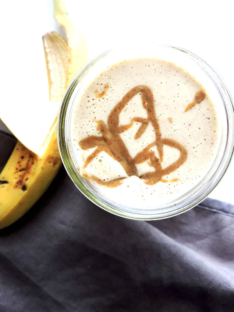 Almond Butter Banana Protein Smoothie