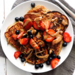Banana Berry Protein Pancakes