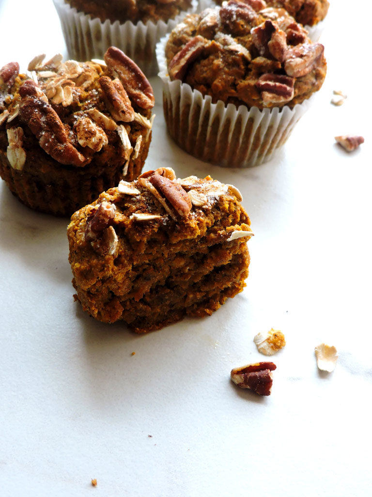 Pecan Oat Pumpkin Spice Muffins