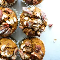 Pecan Oat Pumpkin Spice Muffins